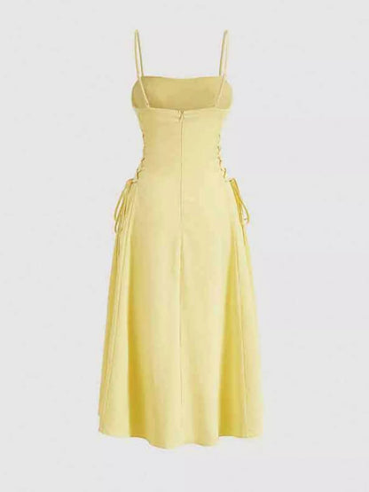 Lace-Up A-Line Cami Dress