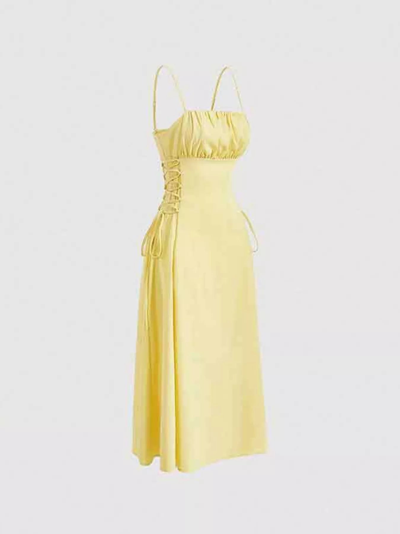 Lace-Up A-Line Cami Dress