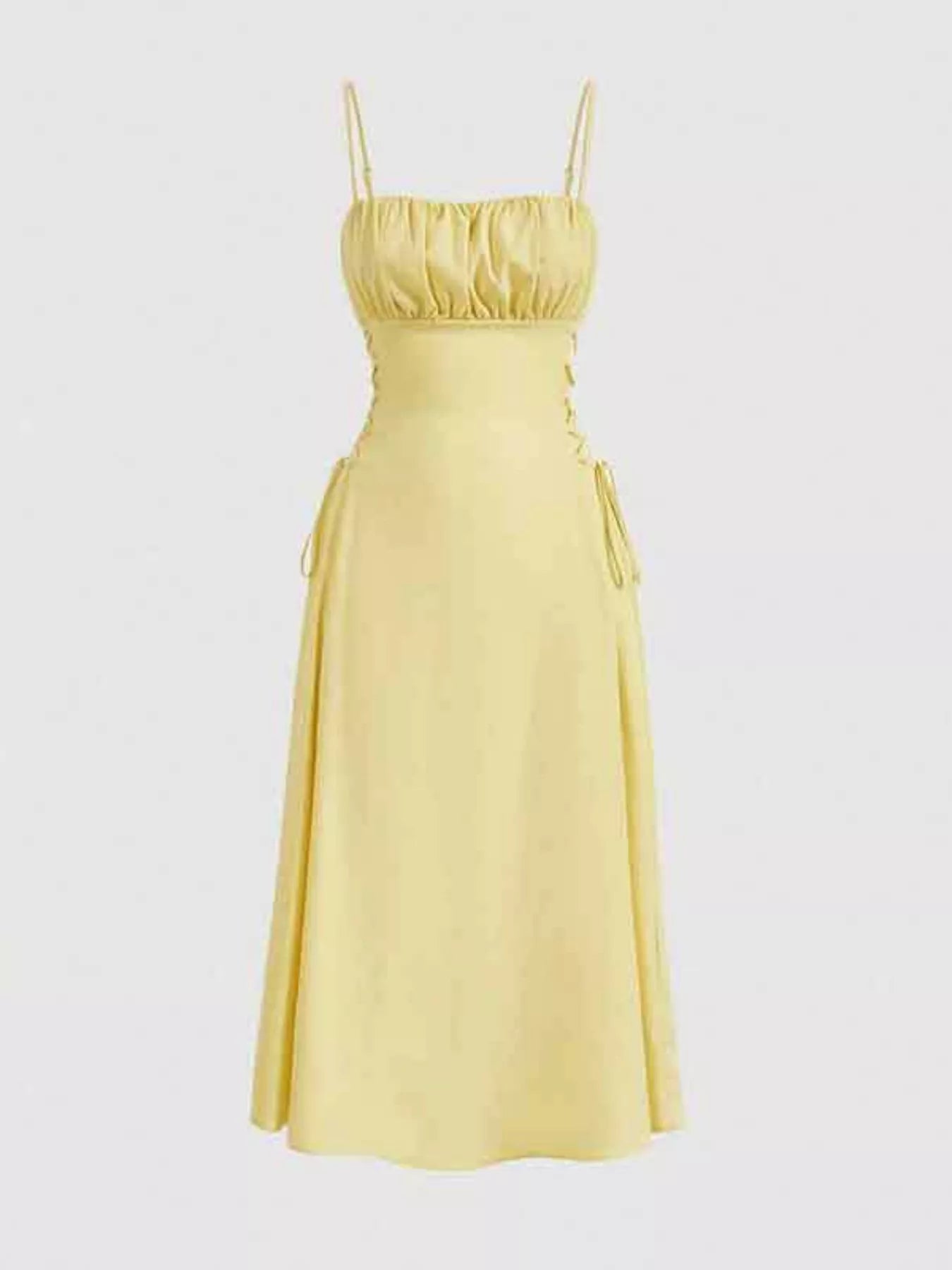 Lace-Up A-Line Cami Dress