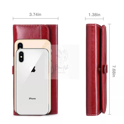 Leather Long Wallet