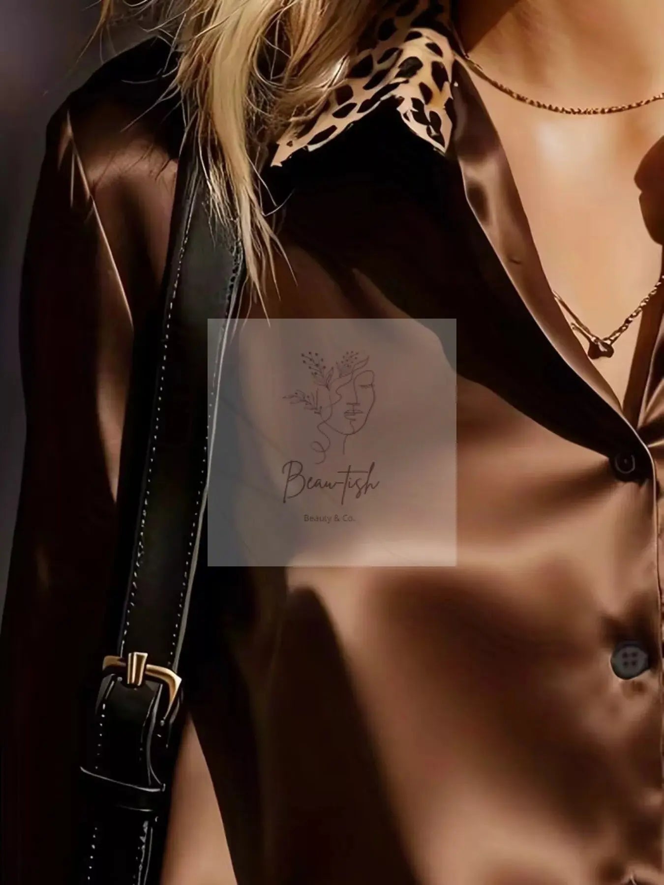 Leopard Button Up Long Sleeve Shirt