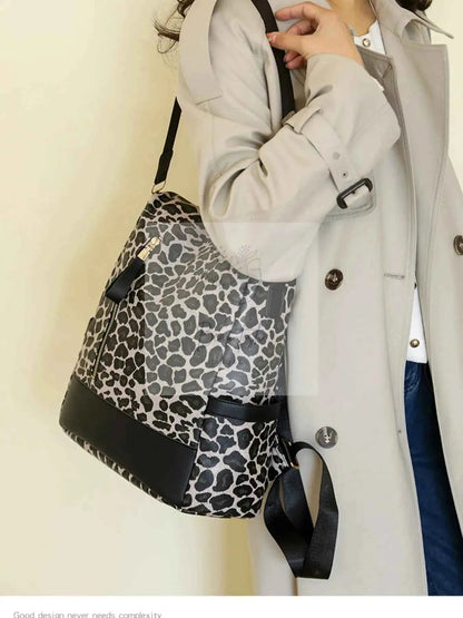 Leopard Print Backpack Bag