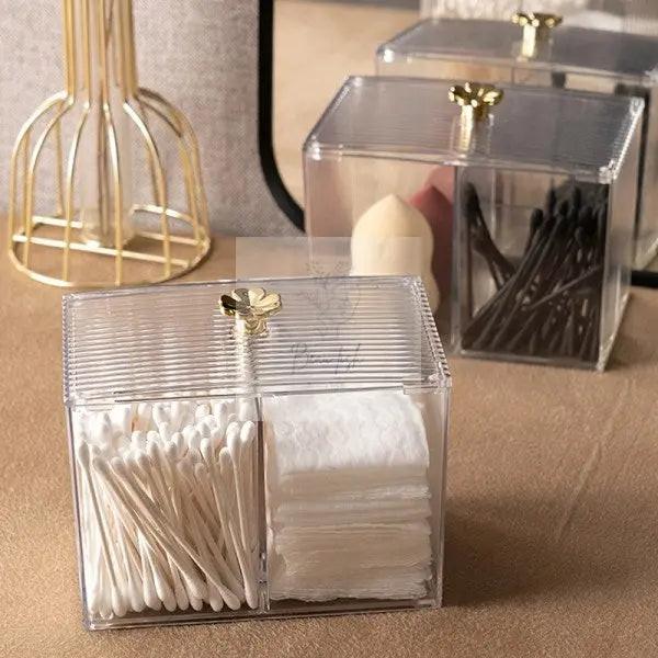 Makeup Storage Organizer Bathroom Jar Cotton Swabs Storage