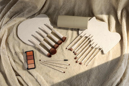 Matte Beige Makeup Brush Set (18-Piece): Professional, Cruelty-Free for Foundation, Blush & Eyeshadow