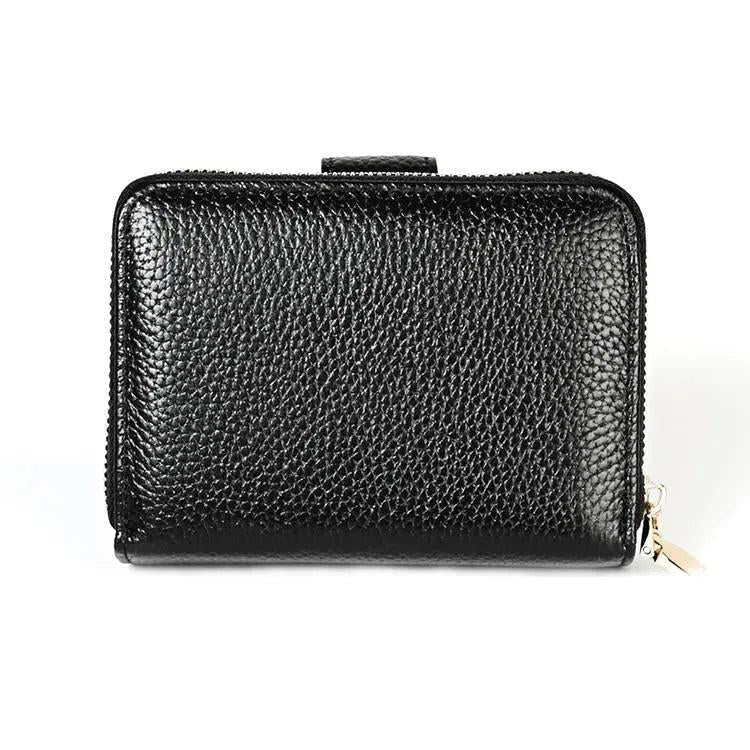 Men Anti-magnetic Leather Rfid Wallet - Black - Black