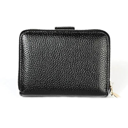 Men Anti-magnetic Leather Rfid Wallet - Black - Black