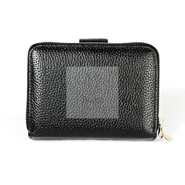 Men Anti-magnetic Leather Rfid Wallet - Black - Black