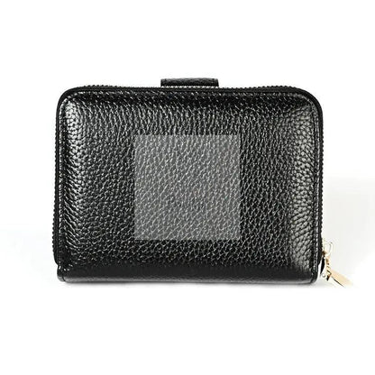 Men Anti-magnetic Leather Rfid Wallet - Black - Black