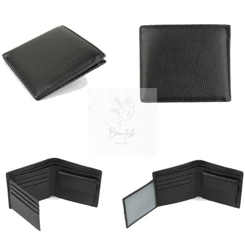 Men Leather Coin Wallet with Rfid Protection