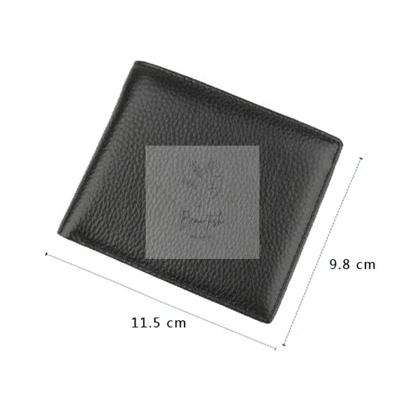 Men Leather Coin Wallet with Rfid Protection