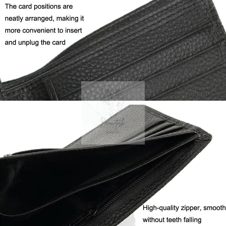 Men Leather Coin Wallet with Rfid Protection