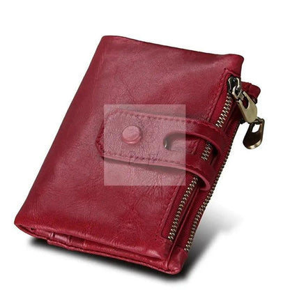 Men Rfid Blocking Cowhide Leather Wallet - Crazy Horse Texture - Ccb1083B