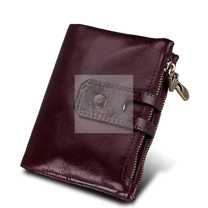 Men Rfid Blocking Cowhide Leather Wallet - Crazy Horse Texture - Ccb1083C