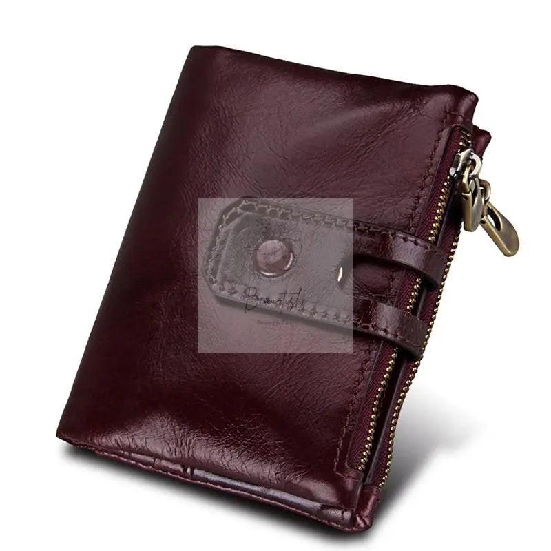 Men Rfid Blocking Cowhide Leather Wallet - Crazy Horse Texture - Ccb1083C