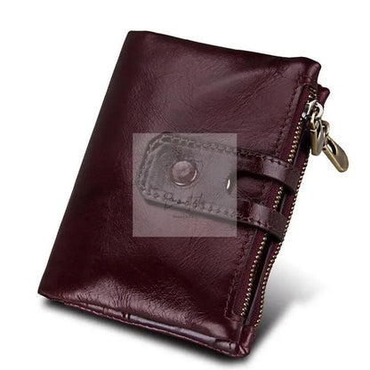 Men Rfid Blocking Cowhide Leather Wallet - Crazy Horse Texture - Ccb1083C