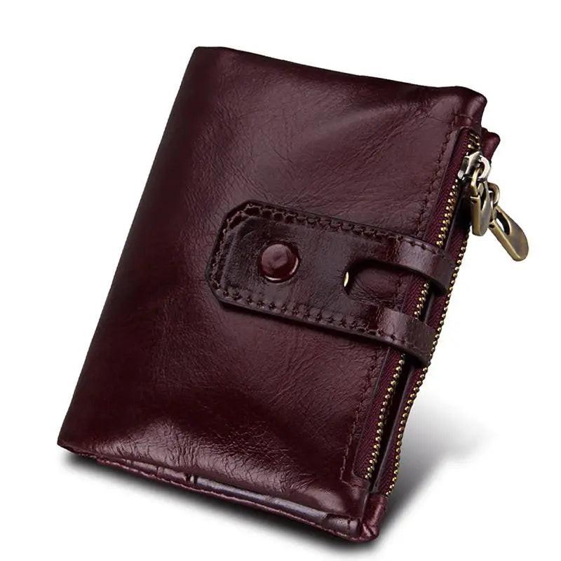 Men Rfid Blocking Cowhide Leather Wallet - Crazy Horse Texture - Ccb1083Tp