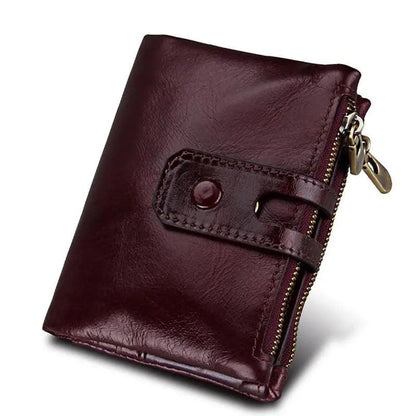 Men Rfid Blocking Cowhide Leather Wallet - Crazy Horse Texture - Ccb1083Tp