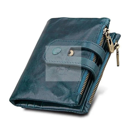 Men Rfid Blocking Cowhide Leather Wallet - Crazy Horse Texture - Ccb1083Tp