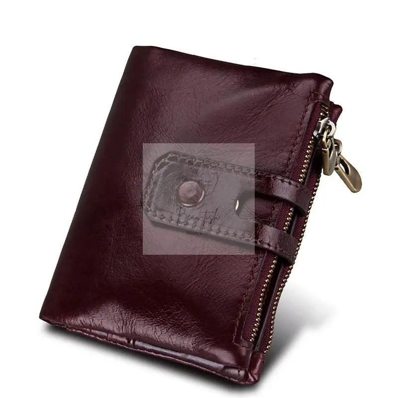 Men Rfid Blocking Cowhide Leather Wallet - Crazy Horse Texture - Ccb1083Tp