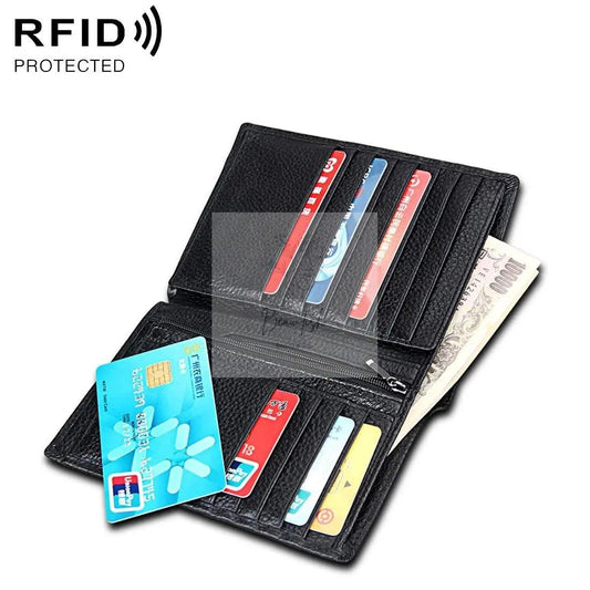 Men Rfid Wallet with Passport Holder - Multi-functional