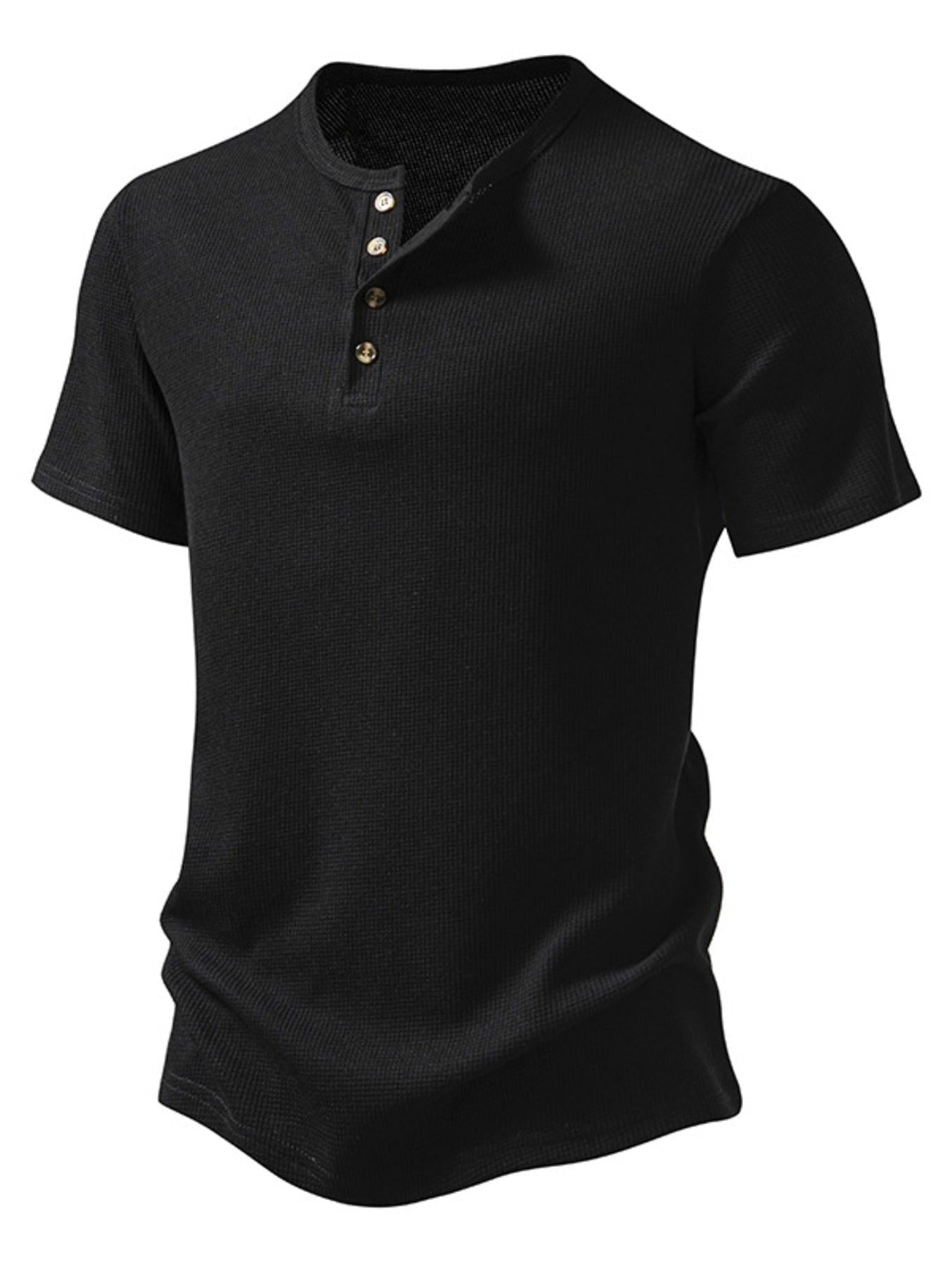 Men's Button Detail Short Sleeve T-Shirt