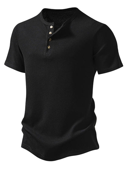 Men's Button Detail Short Sleeve T-Shirt