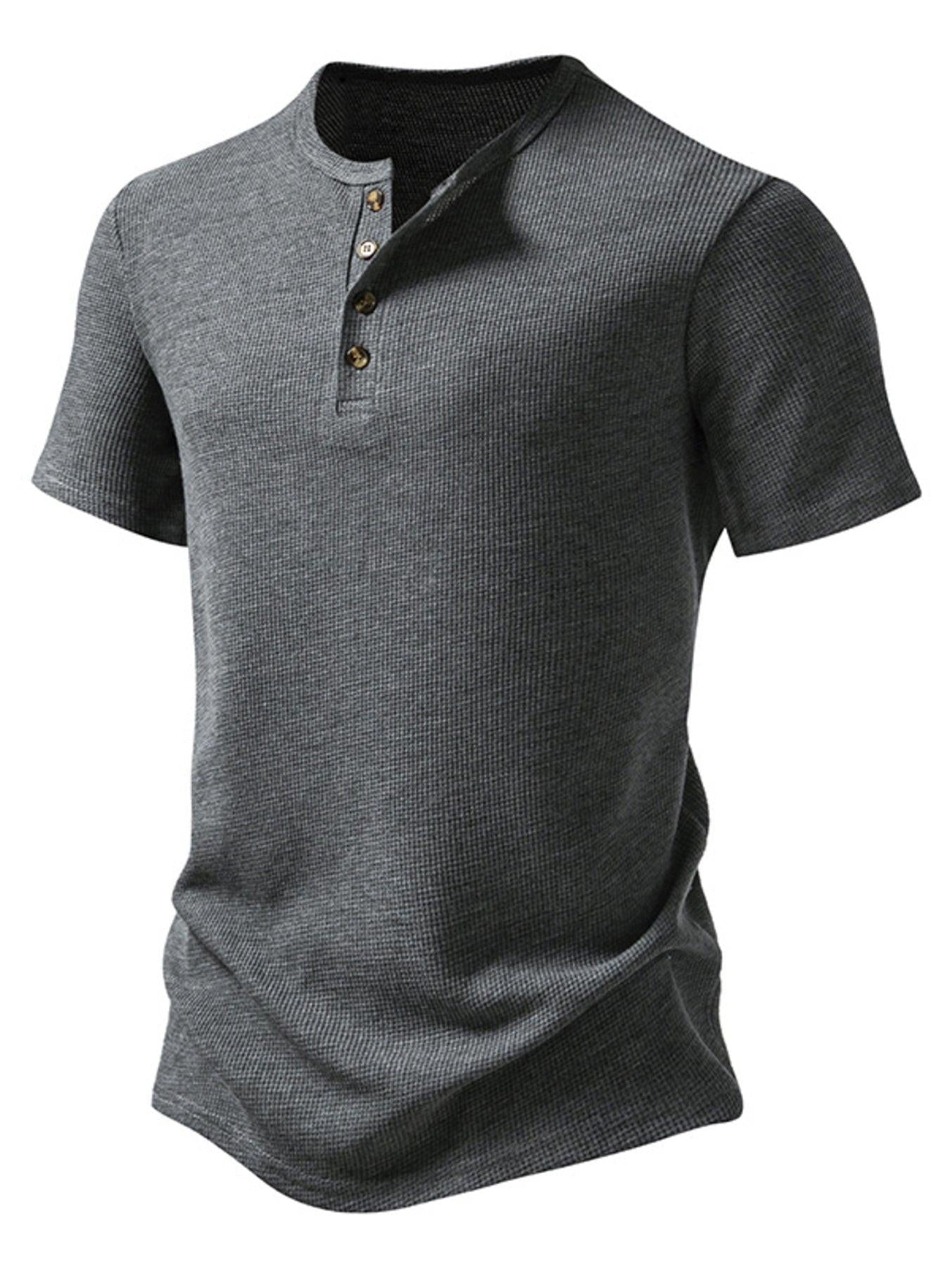 Men's Button Detail Short Sleeve T-Shirt