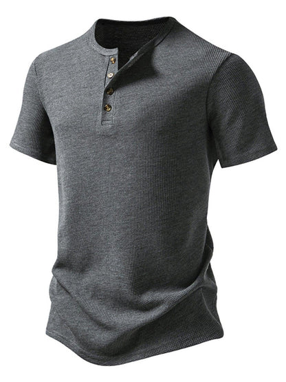 Men's Button Detail Short Sleeve T-Shirt