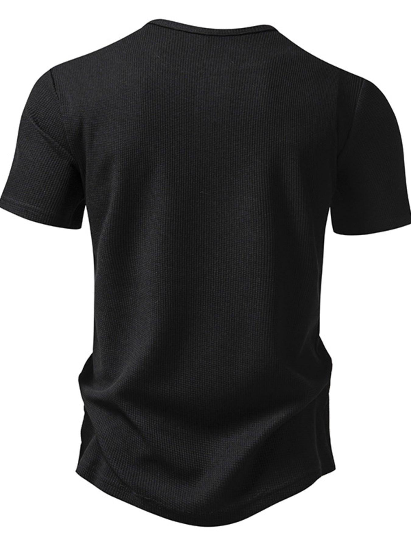Men's Button Detail Short Sleeve T-Shirt