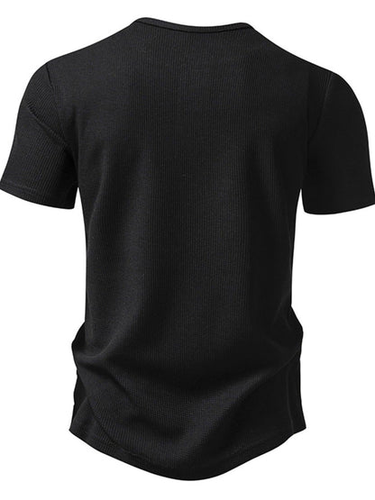 Men's Button Detail Short Sleeve T-Shirt