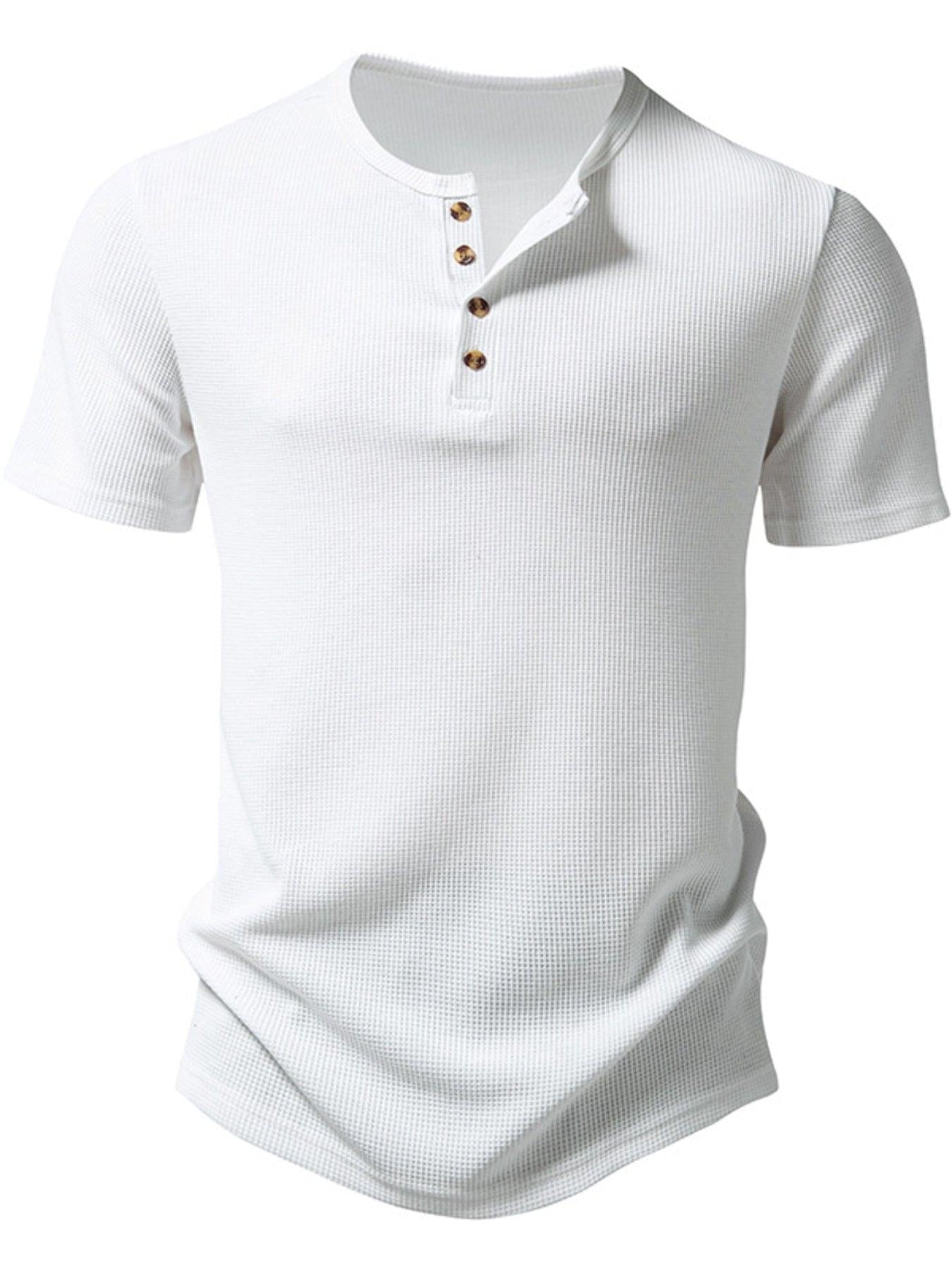 Men's Button Detail Short Sleeve T-Shirt