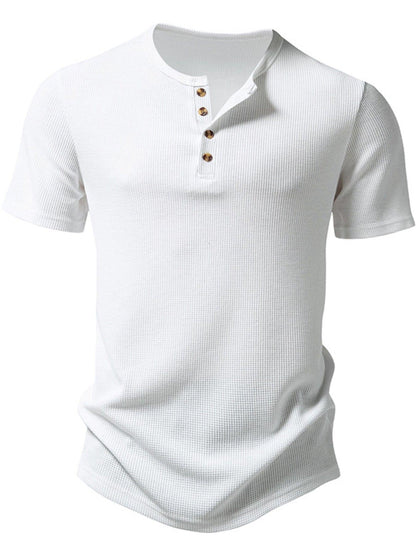 Men's Button Detail Short Sleeve T-Shirt
