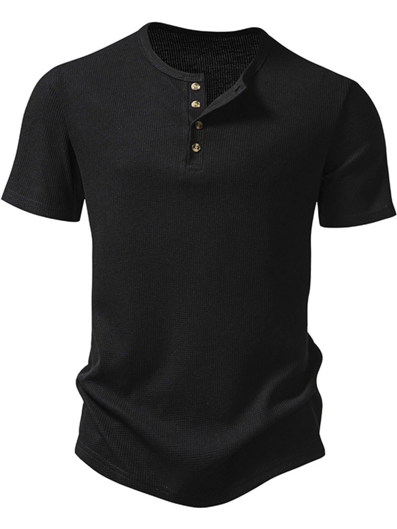 Men's Button Detail Short Sleeve T-Shirt