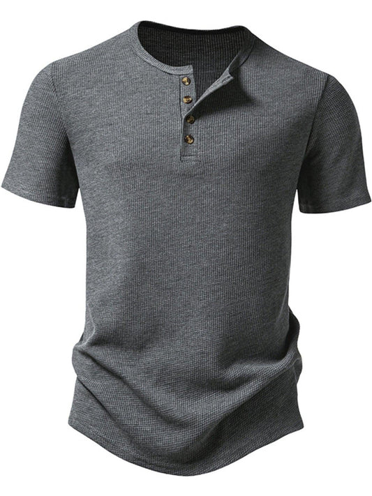 Men's Button Detail Short Sleeve T-Shirt