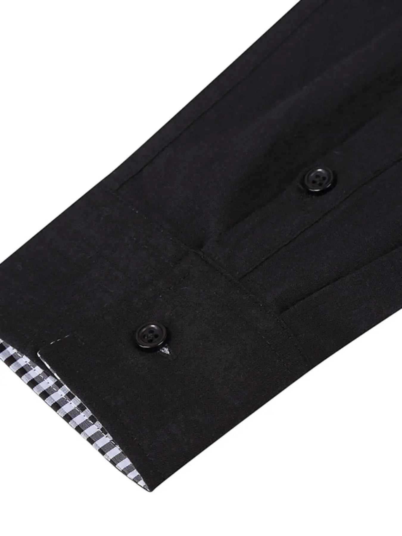 Men's Button - Down Shirt with Gingham Contrast