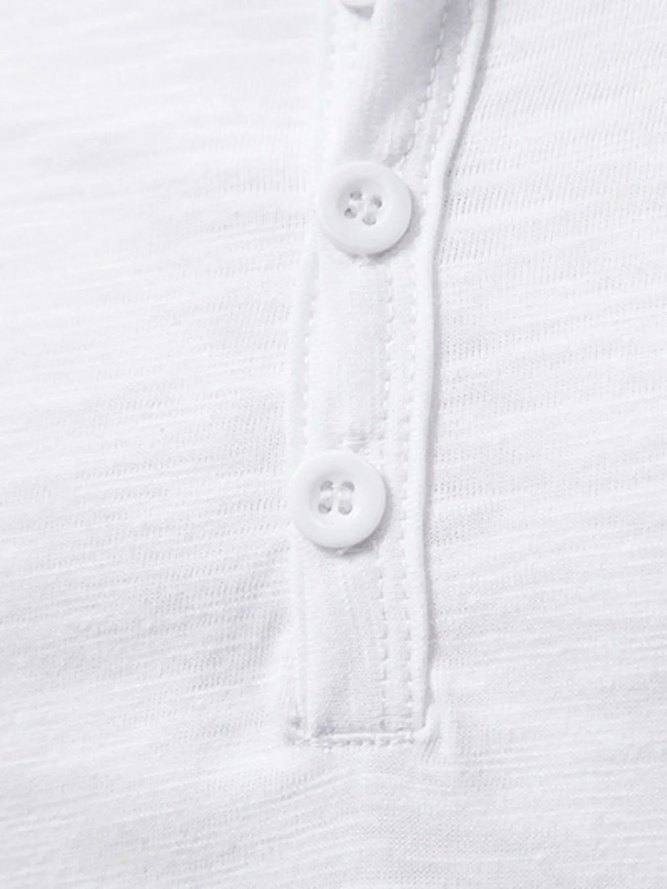 Men's Casual Button Detail T-Shirt