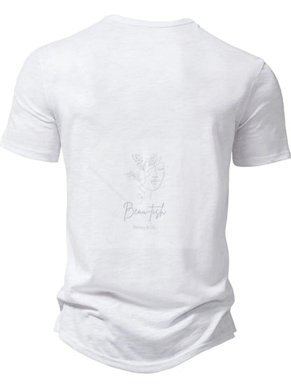 Men's Casual Button Detail T-Shirt