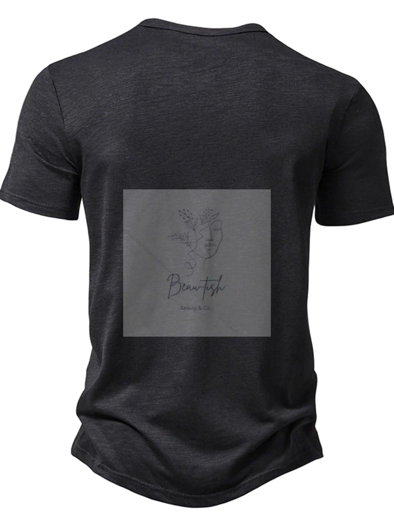 Men's Casual Button Detail T-Shirt