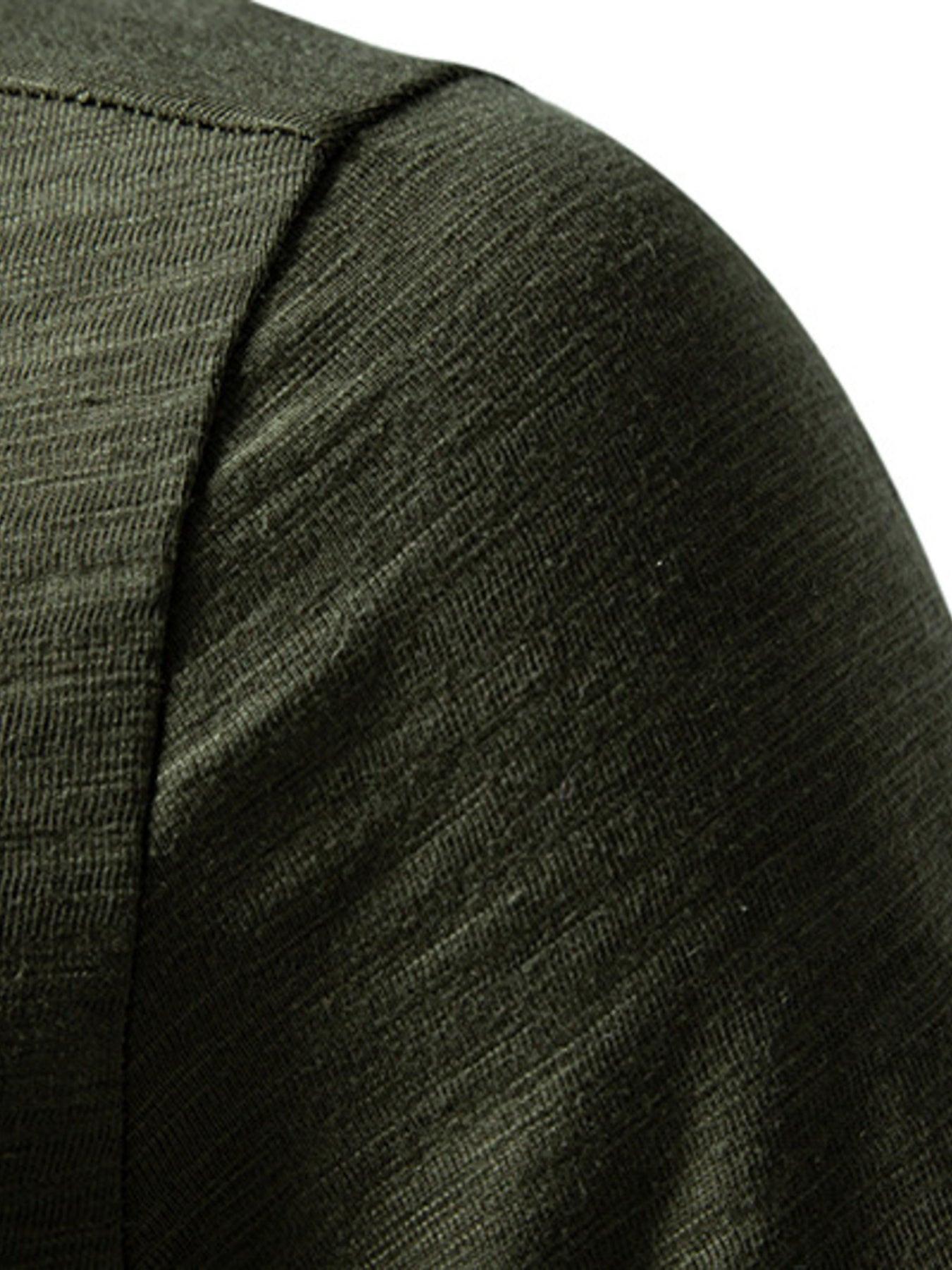 Men's Casual Button Detail T-Shirt