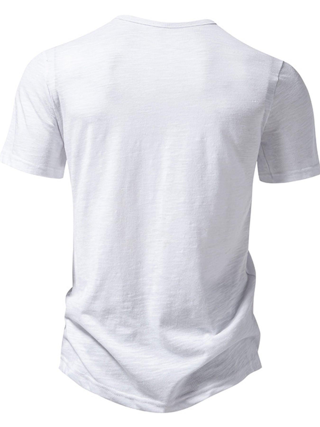 Men's Casual Button Detail T-Shirt