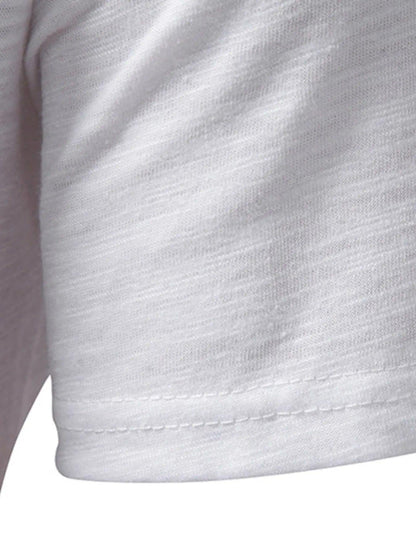 Men's Casual Button Detail T-Shirt