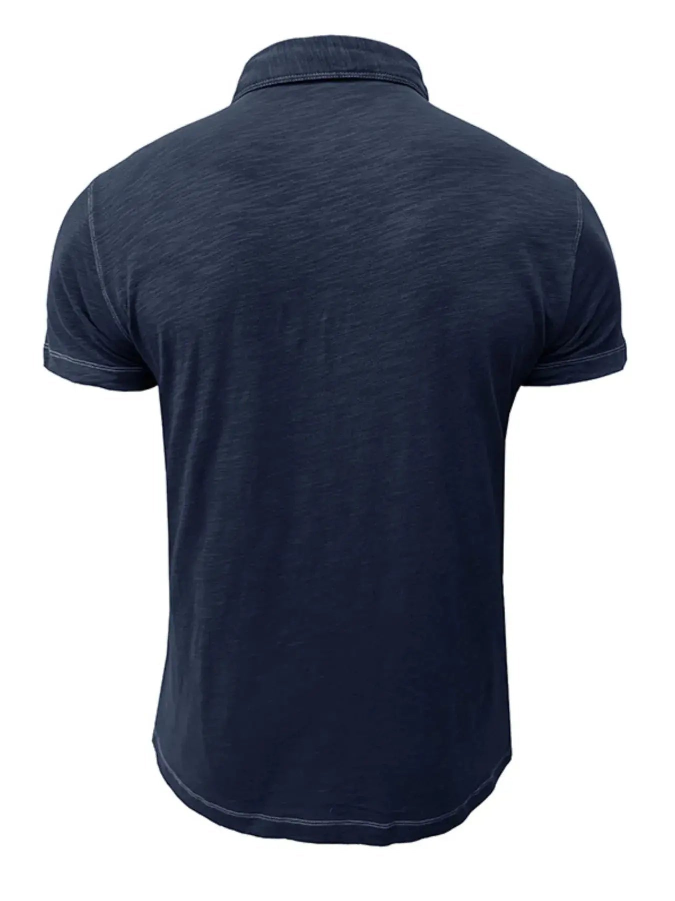 Men's Classic Heathered Polo Shirt with Contrast Buttons