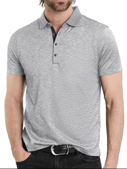 Men's Classic Heathered Short Sleeve Polo Shirt