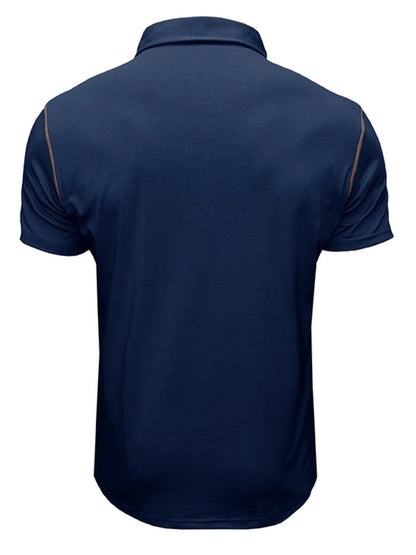 Men's Classic Polo Shirt with Contrast Stitching