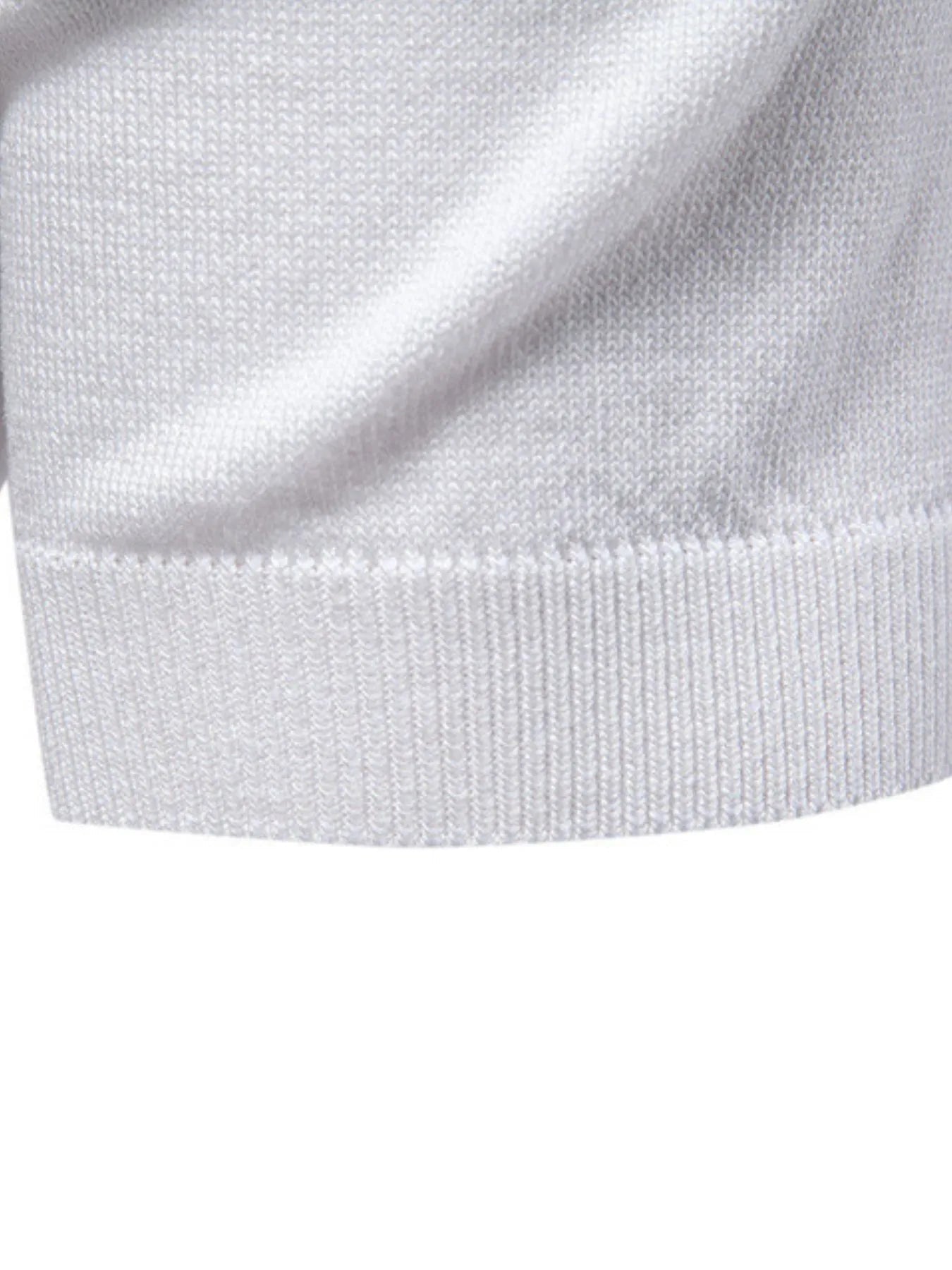Men's Classic Striped Zip Collar Polo Shirt