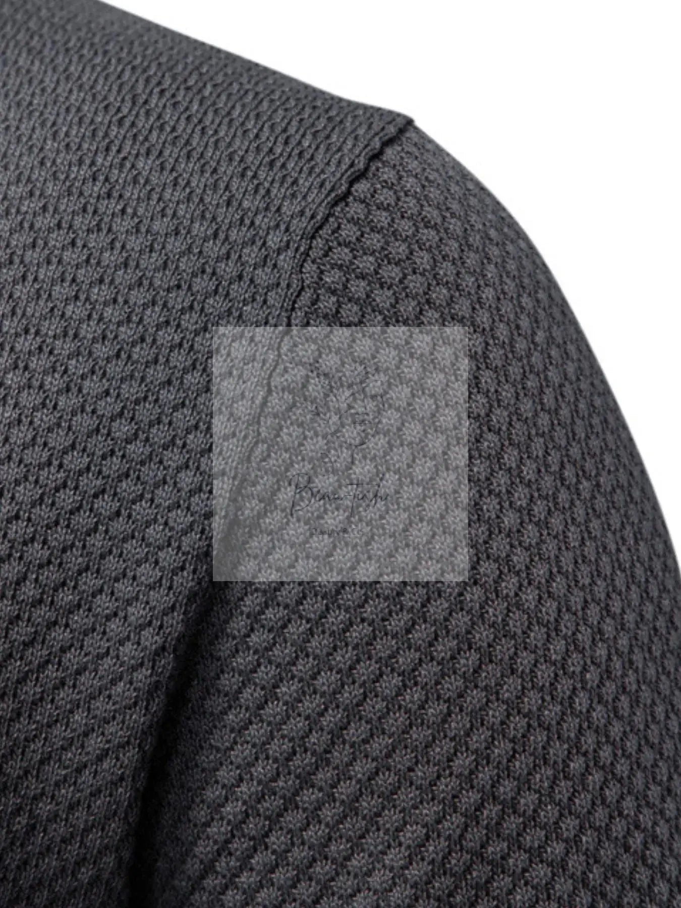 Men's Classic Textured Short Sleeve Polo Shirt