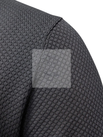 Men's Classic Textured Short Sleeve Polo Shirt