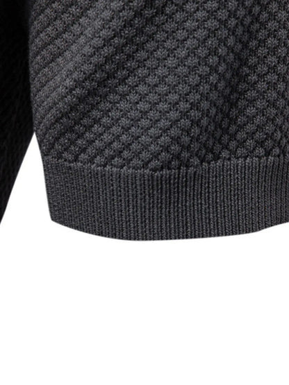 Men's Classic Textured Short Sleeve Polo Shirt
