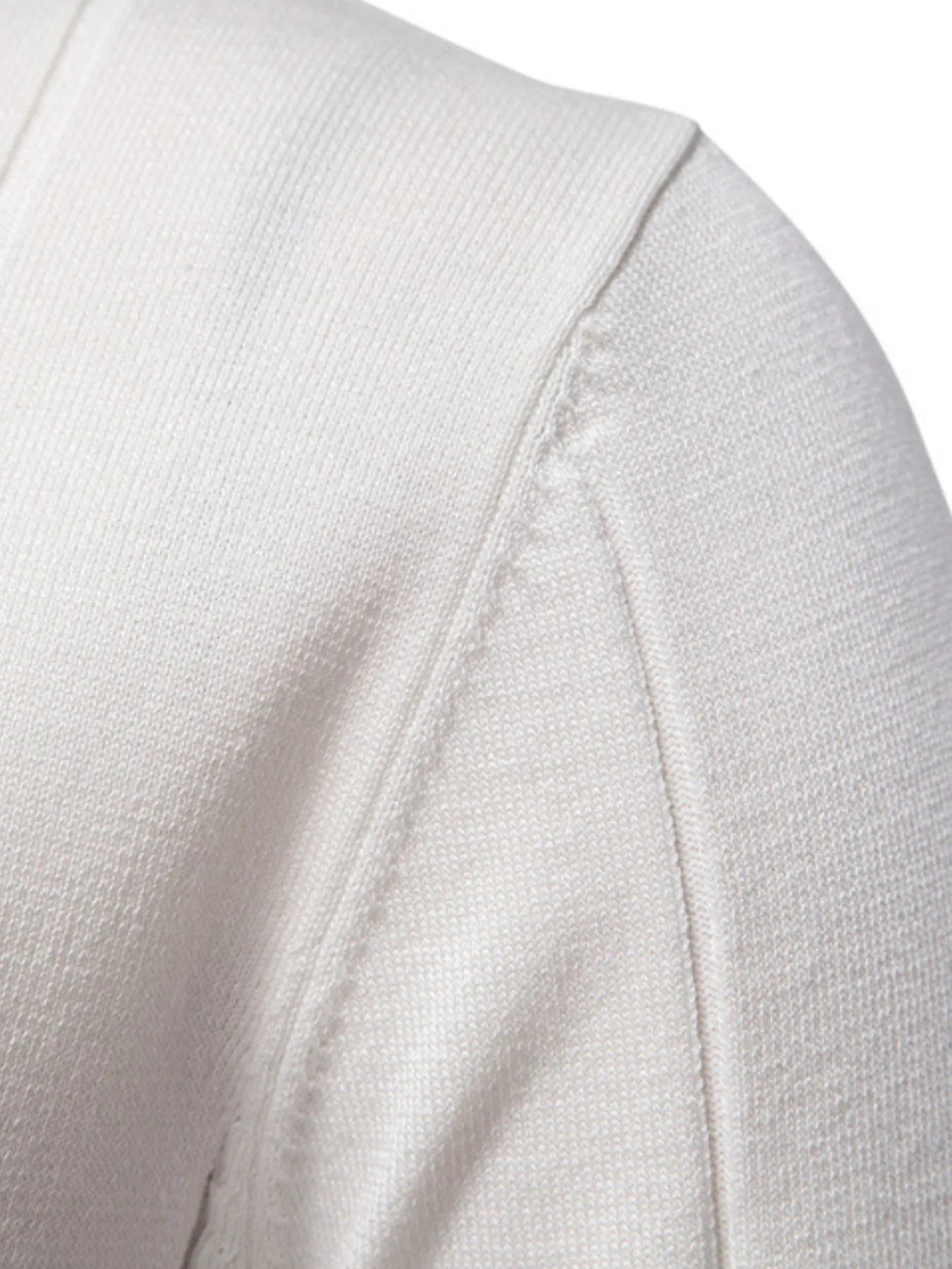 Men's Classic Zip-Neck Knitted Polo Shirt