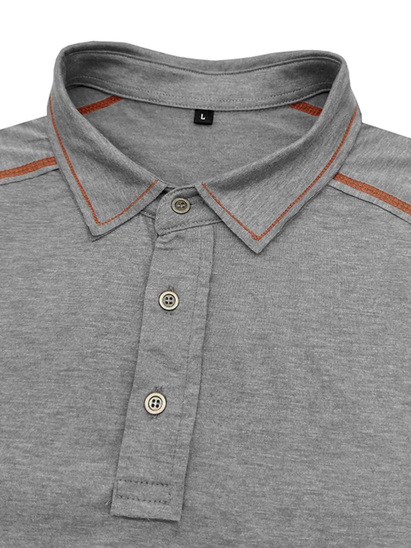 Men's Collared Neck Polo Shirt with Contrast Piping